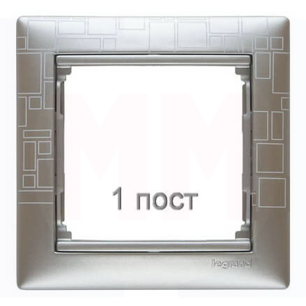 LEGRAND 770341 Рамка 1 пост, алюминий модерн, Valena