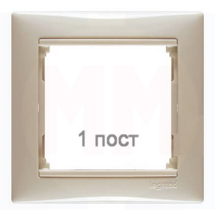 LEGRAND 774351 Рамка 1 пост, горизонтальная, слоновая кость, Valena