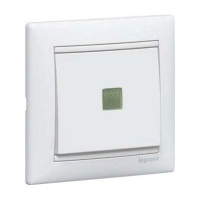 LEGRAND 774425 Переключатель на 2 направления, 1-клавишный, с индикацией, 10АХ, 250В, белый, Valena