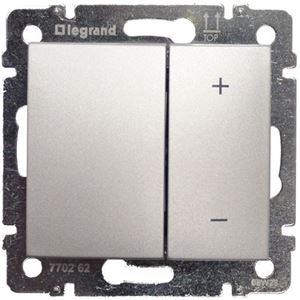 LEGRAND 770262 Светорегулятор кнопочный 50Гц, 40-400Вт, алюминий , Valena