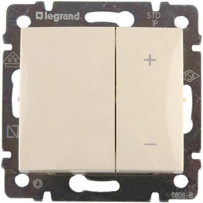 LEGRAND 774162 Светорегулятор кнопочный 50Гц, 40-400Вт, слоновая кость, Valena