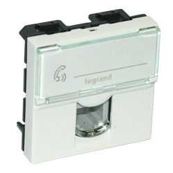 LEGRAND 78732 Модуль розетки телефонной RJ-12, 6 контактов, 2М, Mosaic