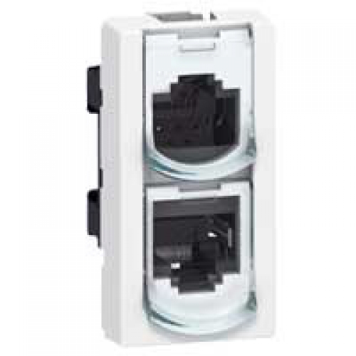 LEGRAND 76537 Модуль розетки RJ-45, удвоитель телефон/Ethernet, FTP, 2М, Mosaic