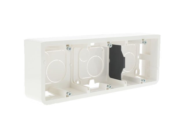 LEGRAND 80283 Коробка для накладного монтажа, вертикальная, 6М ( 3х2М), глубина 40 мм, белая, Mosaic