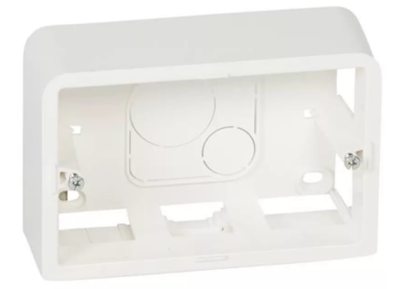 LEGRAND 80289 Коробка для накладного монтажа, 3М,глубина 40 мм, белая, Mosaic (применяется с L/80259)