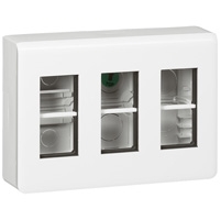 LEGRAND 78872 Коробка, суппорты, рамки, разделительные перегородки для встраиваемого монтажа, 2Х4М, белые, Mosaic