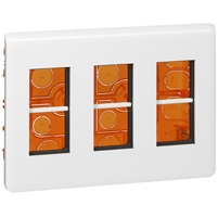 LEGRAND 78874 Коробка, суппорты, рамки, разделительные перегородки для встраиваемого монтажа, 4Х4М, белые, Mosaic