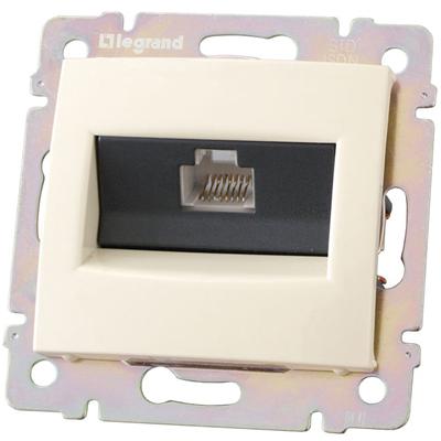 LEGRAND 774341 Модуль розетки телефонной 1хRJ45, 8 контактов, ISDN/Интернет, слоновая кость, Valena
