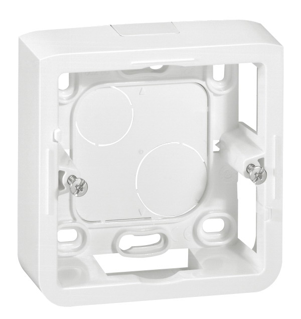 LEGRAND 80281 Коробка для накладного монтажа, 2М, глубина 40 мм, белая, Mosaic (применяется с L/80251)