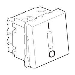 LEGRAND 77052 Выключатель 2-х полюсный, 2М, 20А, с подсветкой, белый, Mosaic