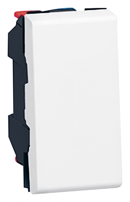 LEGRAND 77030 Выключатель кнопочный, 1М, 6А, белый, Mosaic