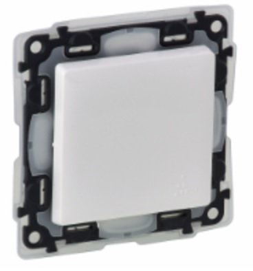 LEGRAND 752164 Модуль двухполюсного выключателя, винтовые зажимы, 16АХ, 250В, IP44, с лицевой панелью, белый, Valena Life