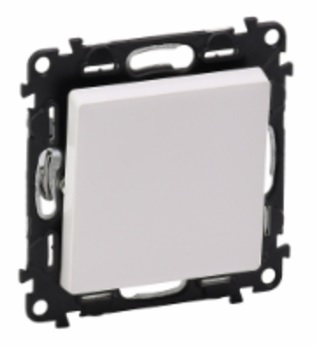 LEGRAND 752406 Модуль переключателя на 2 направления, безвинтовые зажимы, с лицевой панелью, 10АХ, 250В, белый, Valena Life