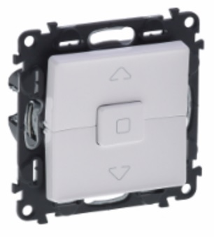 LEGRAND 752429 Модуль выключателя для рольставней и жалюзи, безвинтовые зажимы, 10А, 250В, с лицевой панелью, белый, Valena Life