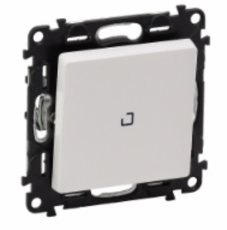 LEGRAND 752448 Модуль промежуточного переключателя с подсветкой, с установленной лампой 0.15 мА, винтовые зажимы, с лицевой панелью, 10АХ, 250В, белый