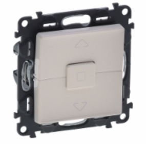 LEGRAND 752529 Модуль выключателя для рольставней и жалюзи, безвинтовые зажимы, 10А, 250В, с лицевой панелью, слоновая кость, Valena Life