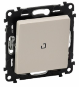 LEGRAND 752548 Модуль промежуточного переключателя с подсветкой, с установленной лампой 0.15 мА, винтовые зажимы, с лицевой панелью, 10АХ, 250В, слоно