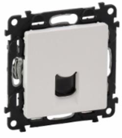 LEGRAND 753438 Модуль розетки телефонной RJ11, с лицевой панелью, белый, Valena Life