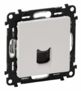 LEGRAND 753442 Модуль розетки информационной RJ45, категория 6, UTP, с лицевой панелью, белый, Valena Life