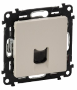 LEGRAND 753540 Модуль розетки информационной RJ45, категория 5e, UTP, с лицевой панелью, слоновая кость, Valena Life
