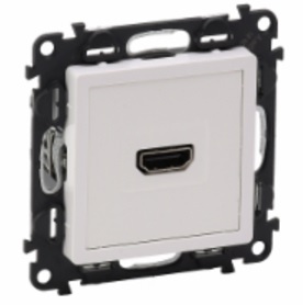 LEGRAND 753171 Модуль розетки для аудио/видео устройств HDMI 1.3, тип А, винтовые клеммы, с лицевой панелью, белый, Valena Life