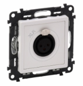 LEGRAND 753173 Модуль аудиорозетки с 3-контактным гнездом XLR, с лицевой панелью, белый, Valena Life