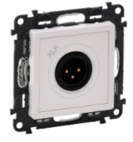 LEGRAND 753174 Модуль аудиорозетки с 3-контактной вилкой XLR, с лицевой панелью, белый, Valena Life