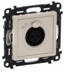 LEGRAND 753273 Модуль аудиорозетки с 3-контактным гнездом XLR, с лицевой панелью, слоновая кость, Valena Life