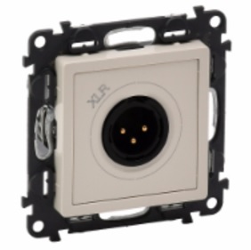 LEGRAND 753274 Модуль аудиорозетки с 3-контактной вилкой XLR, с лицевой панелью, слоновая кость, Valena Life