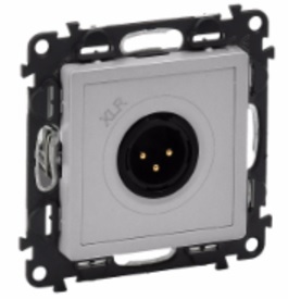 LEGRAND 753374 Модуль аудиорозетки с 3-контактной вилкой XLR, с лицевой панелью, алюминий, Valena Life