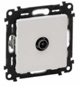 LEGRAND 753460 Модуль розетки TV оконечной, 0-2400 МГц, 10 дБ, с лицевой панелью, белый, Valena Life