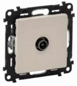 LEGRAND 753560 Модуль розетки TV оконечной, 0-2400 МГц, 10 дБ, с лицевой панелью, слоновая кость, Valena Life