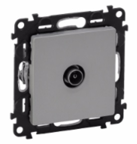 LEGRAND 753660 Модуль розетки TV оконечной, 0-2400 МГц, 10 дБ, с лицевой панелью, алюминий, Valena Life
