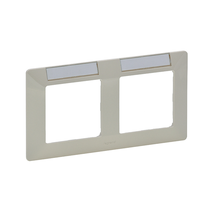 LEGRAND 754052 Рамка 2 поста, с держателем для маркировки, слоновая кость, Valena Life
