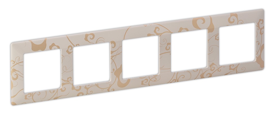 LEGRAND 754115 Рамка 5 постов, ампир бежевый, Valena Life