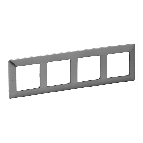 LEGRAND 754154 Рамка 4 поста, сталь, Valena Life