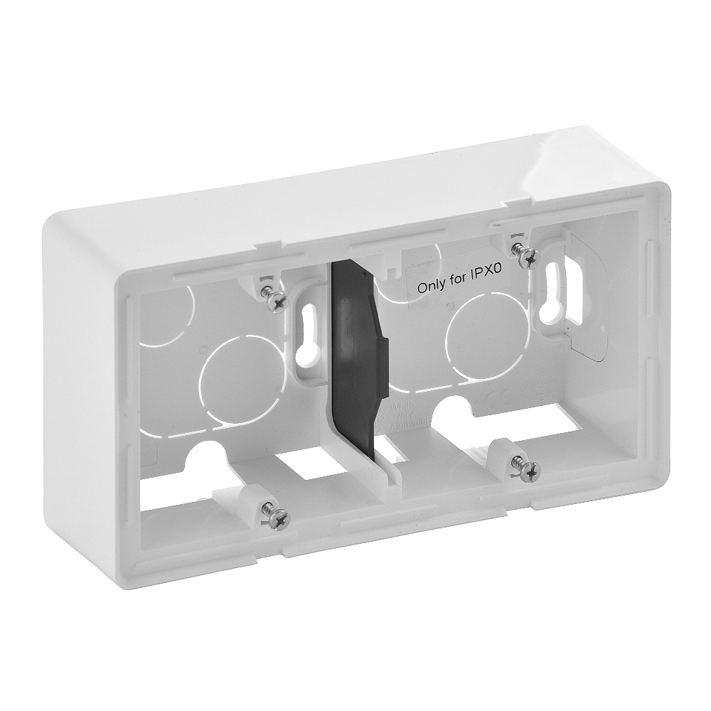 LEGRAND 754192 Коробка для накладного монтажа, двухместная, 160x89x44.8 мм, цвет белый, Valena Life