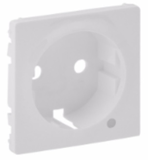 LEGRAND 754850 Лицевая панель для розеток 2К+З с индикатором 53021/53025/53029/53030, белая, Valena Life