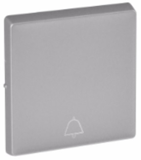 LEGRAND 755012 Лицевая панель для кнопочного выключателя, с символом звонка 752011, алюминий, Valena Life