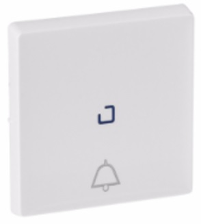 LEGRAND 755050 Лицевая панель для кнопочного выключателя, с символом звонка, c подсветкой 752011, белая, Valena Life