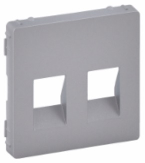 LEGRAND 755372 Лицевая панель для двойной акустической розетки 753078, алюминий, Valena Life