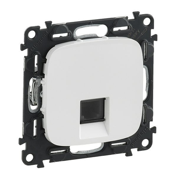 LEGRAND 753738 Модуль розетки телефонной RJ11, с лицевой панелью, белый, Valena Allure