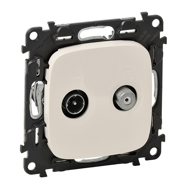 LEGRAND 753858 Модуль розетки TV-SAT звезда, двухкабельный, слоновая кость, Valena Allure