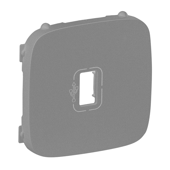 LEGRAND 754757 Лицевая панель для розетки USB 753082, алюминий, Valena Allure