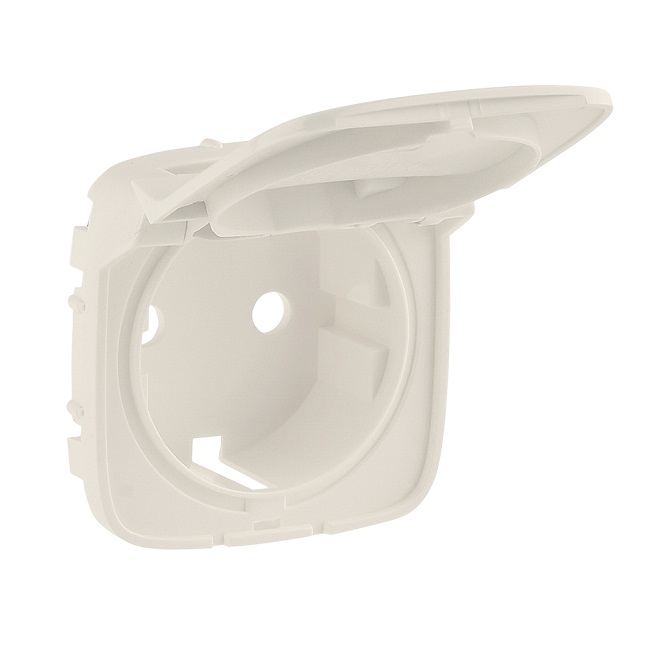LEGRAND 754846 Лицевая панель для розеток 2К+З с откидной крышкой 753021/753025/753029/753030, слоновая кость, Valena Allure