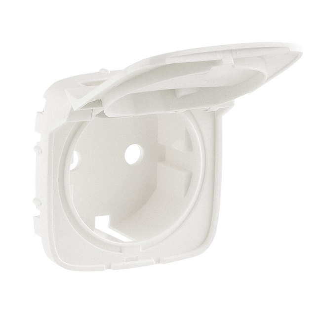 LEGRAND 754849 Лицевая панель для розеток 2К+З с откидной крышкой 753021/753025/753029/753030, жемчуг, Valena Allure