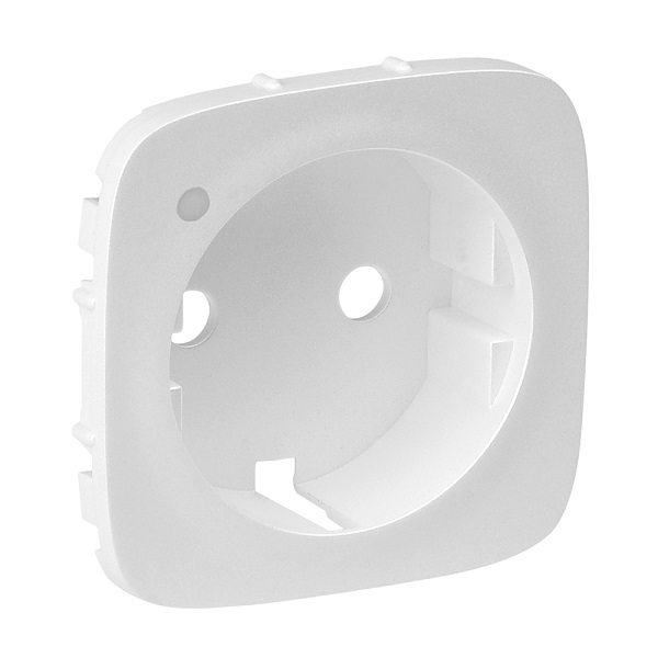 LEGRAND 754855 Лицевая панель для розеток 2К+З с индикатором 53021/53025/53029/53030, белая, Valena Allure