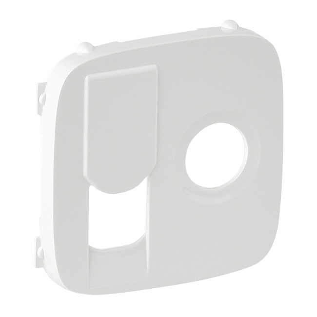 LEGRAND 754835 Лицевая панель для розеток TV + RJ45, категории 6, UTP, 753055, белая, Valena Allure