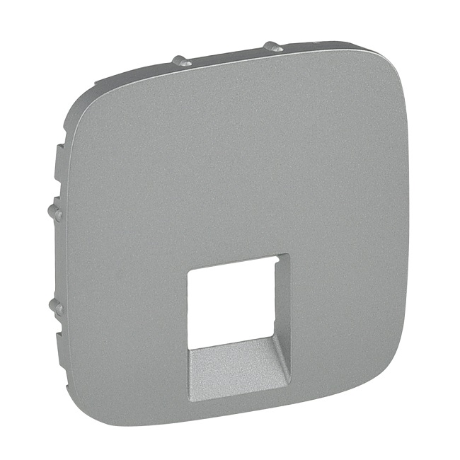 LEGRAND 755417 Лицевая панель для розеток RJ45 и RJ11, алюминий, Valena Allure