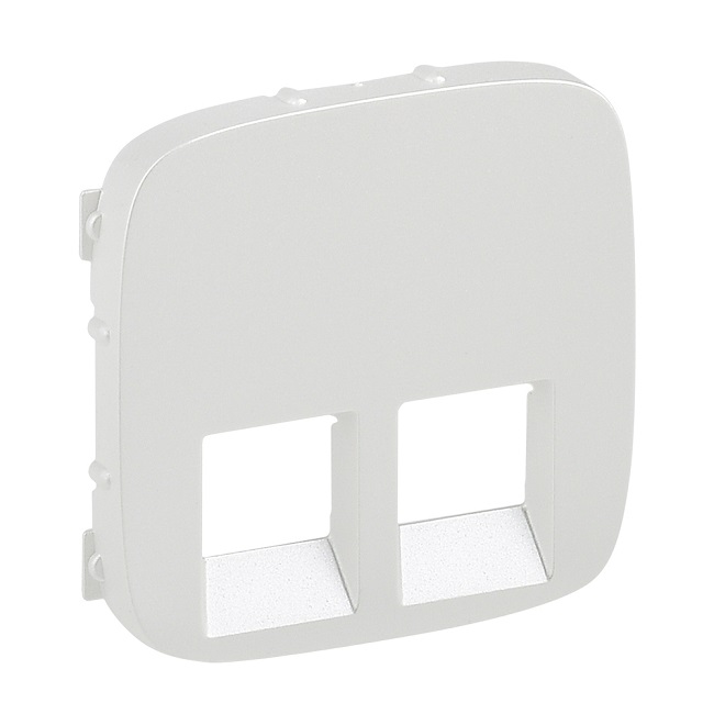 LEGRAND 755429 Лицевая панель для двойных розеток RJ45 и RJ11, жемчуг, Valena Allure